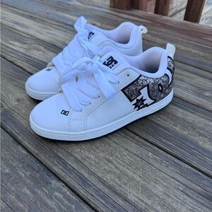 White Leather DC Skate Shoes